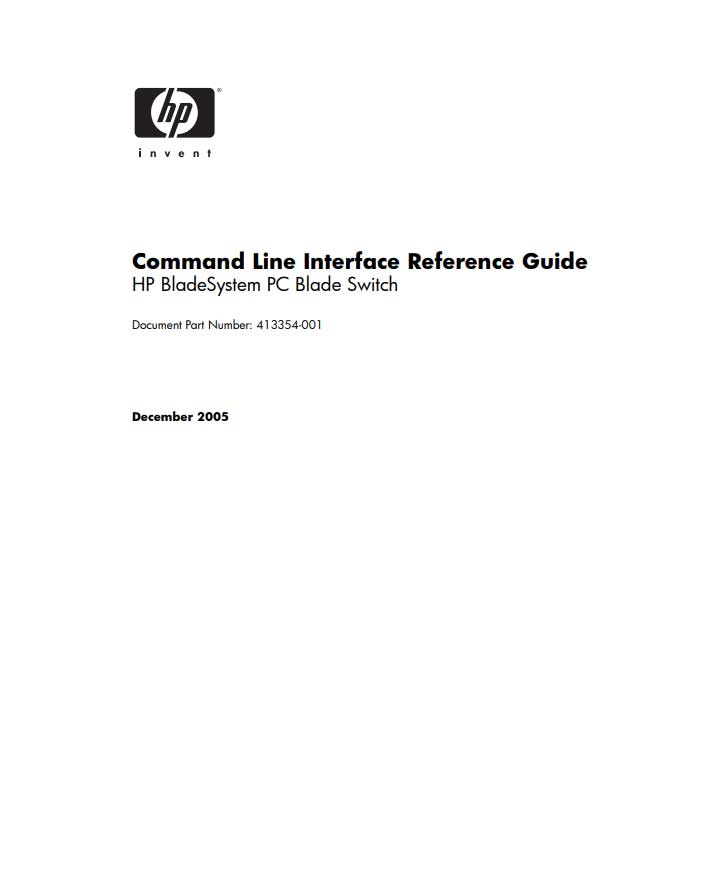 command line interface reference guide